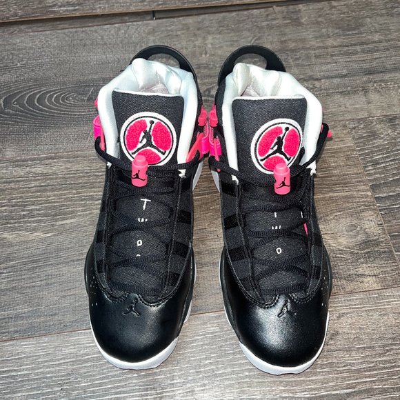 Nike Air Jordan Rings Black Hyper Pink Black GS 6Y